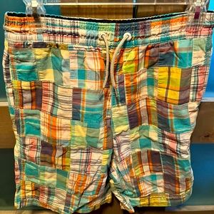 GAP Plaid Bermuda preppy swimming trunks Size: 14 husky